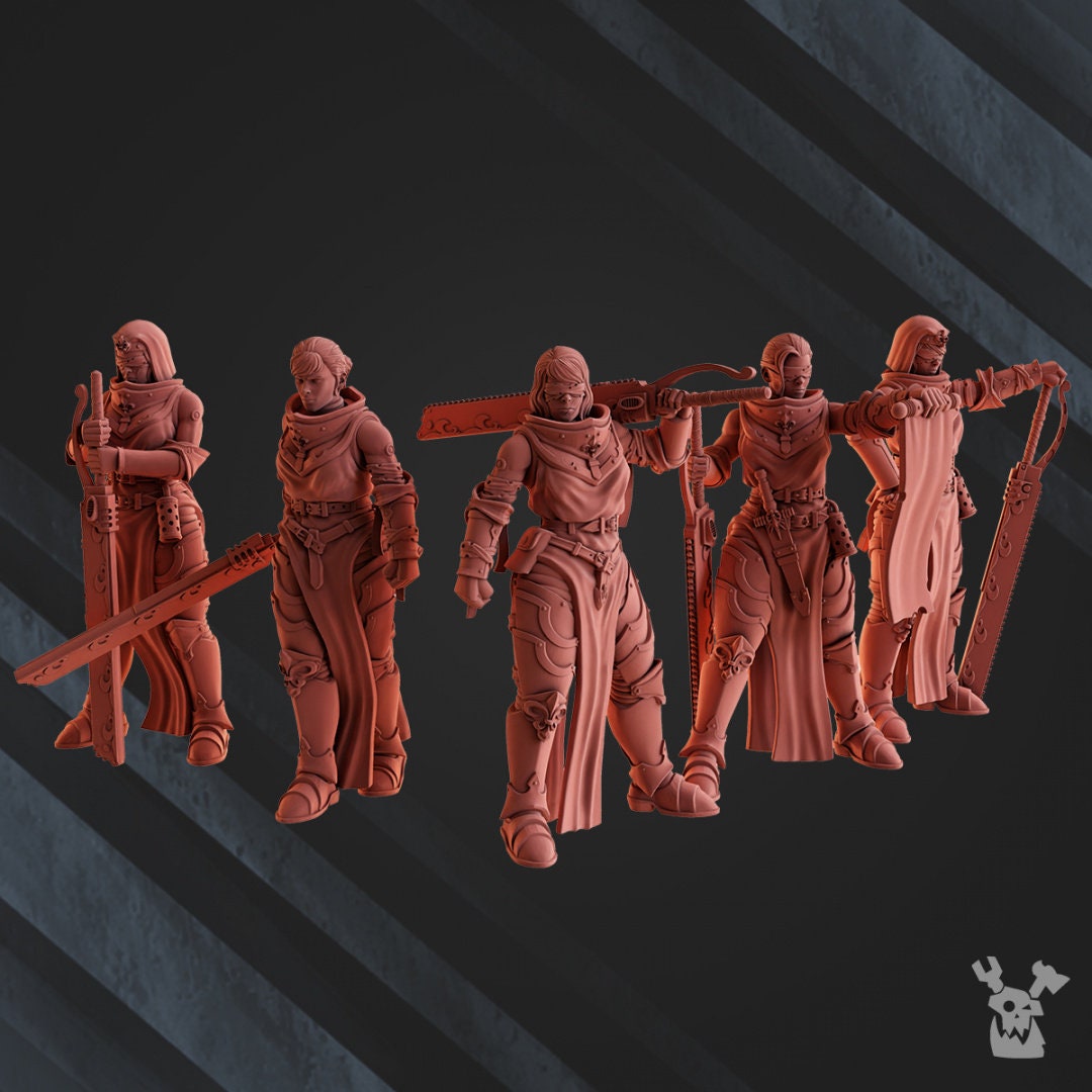Poenitentiam Battle Sisters (Set of 5) | OFFICIAL PREMIUM 8K RESOLUTION Miniatures by Dakka Dakka