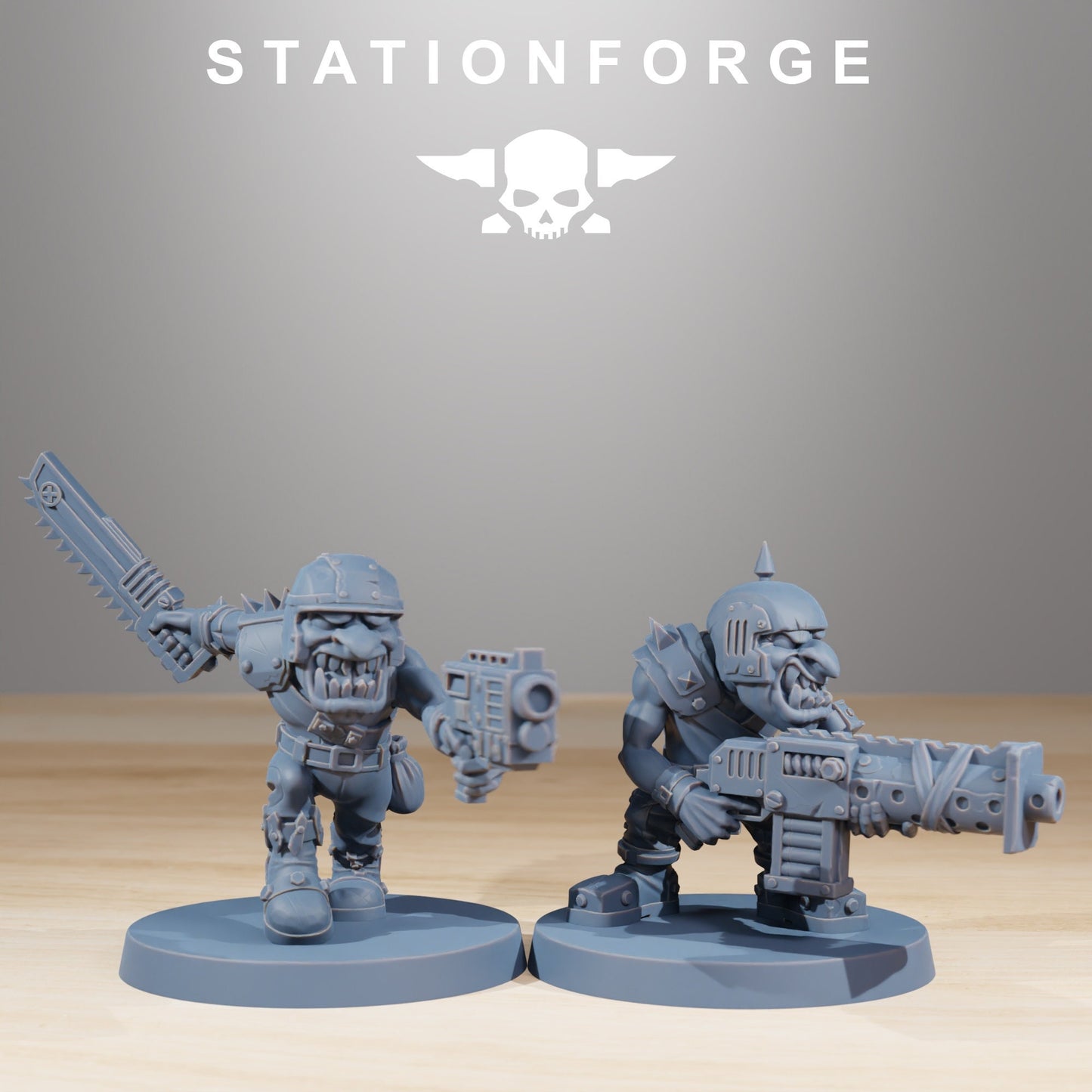 Gob Infantry (Set of 11) + Base(s) by StationForge | 8K Resin Printed Miniatures | Grimdark | Space Orks | Greenskins | Orc | Goblins