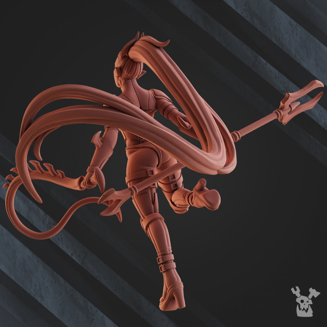 Witches Mistress - | 8K Resin Printed Miniature | Dark Elf Drow | Vampire Night Demon Witch | Grimdark Future | by DakkaDakka