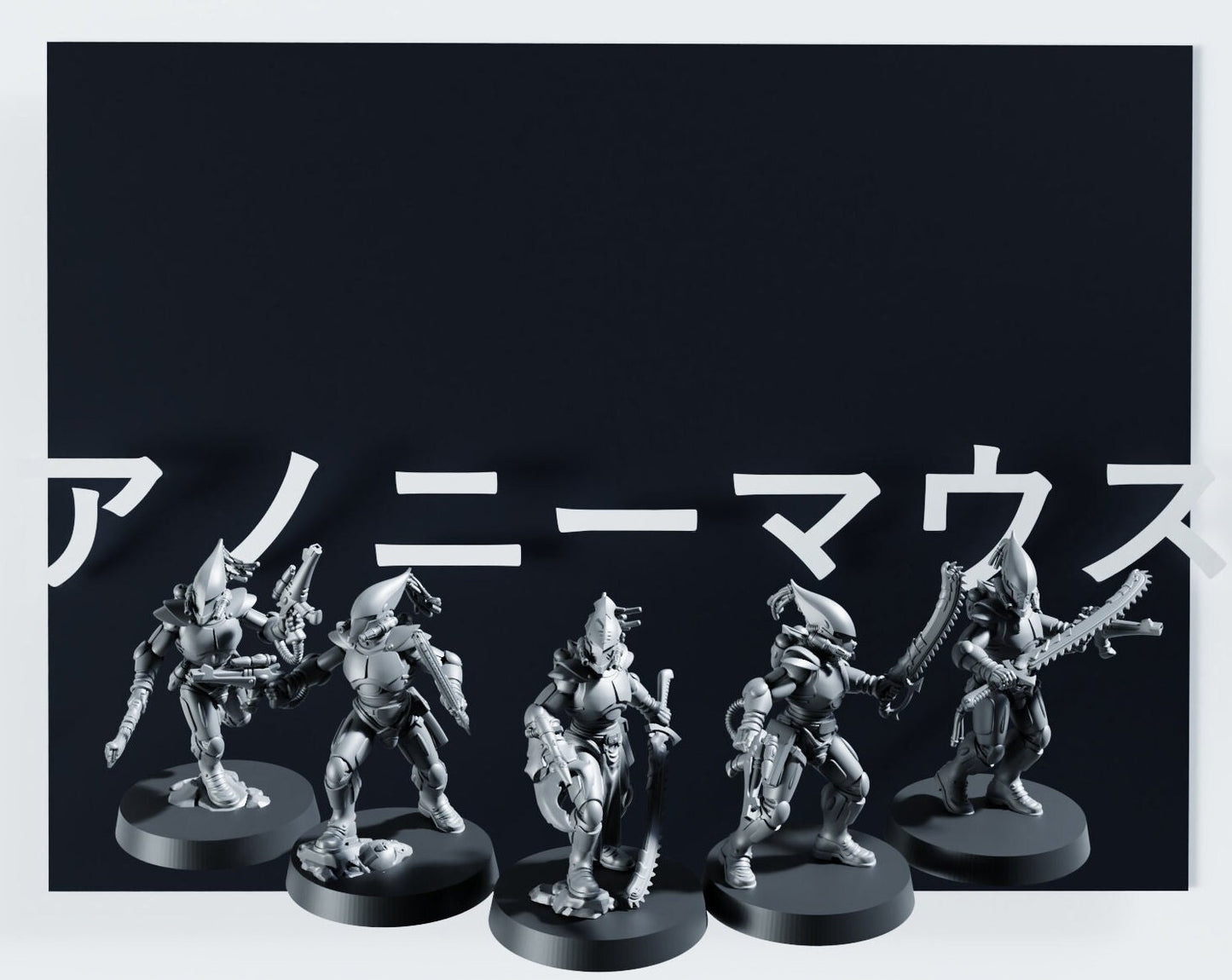 Dust Pythons Squad (Set of 5) + Base(s) by アノニーマウス Miniatures