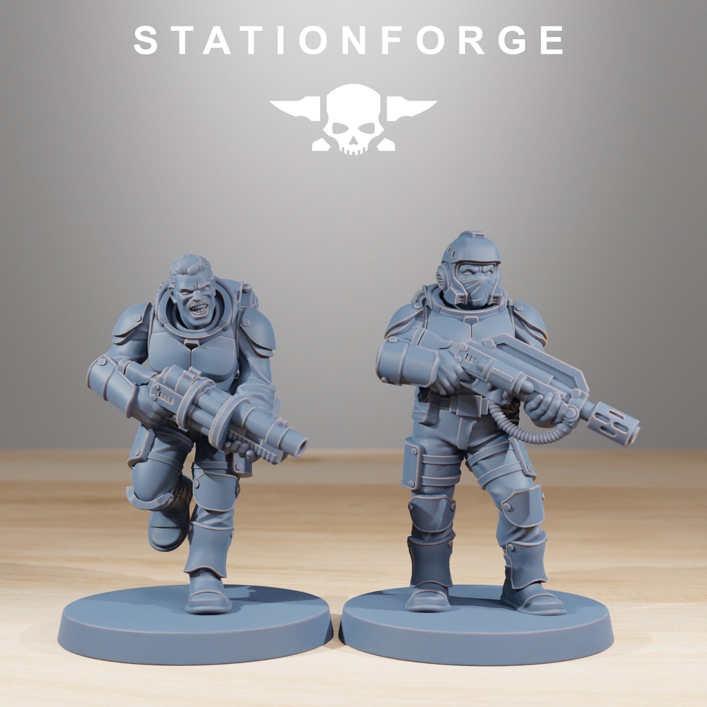 Vaskar Infantry Builder Kit (Set of 12) by StationForge - | Imperial Guard | Death Division | Imperium | Scions | Commandos | Catachans