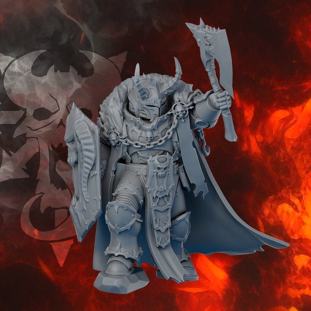 Indivisible Legion Gorr The First Traitor by DakkaDakka Miniatures - | Grimdark Future | Space Sci-Fi Knights | Heretic Cultists | Chaos