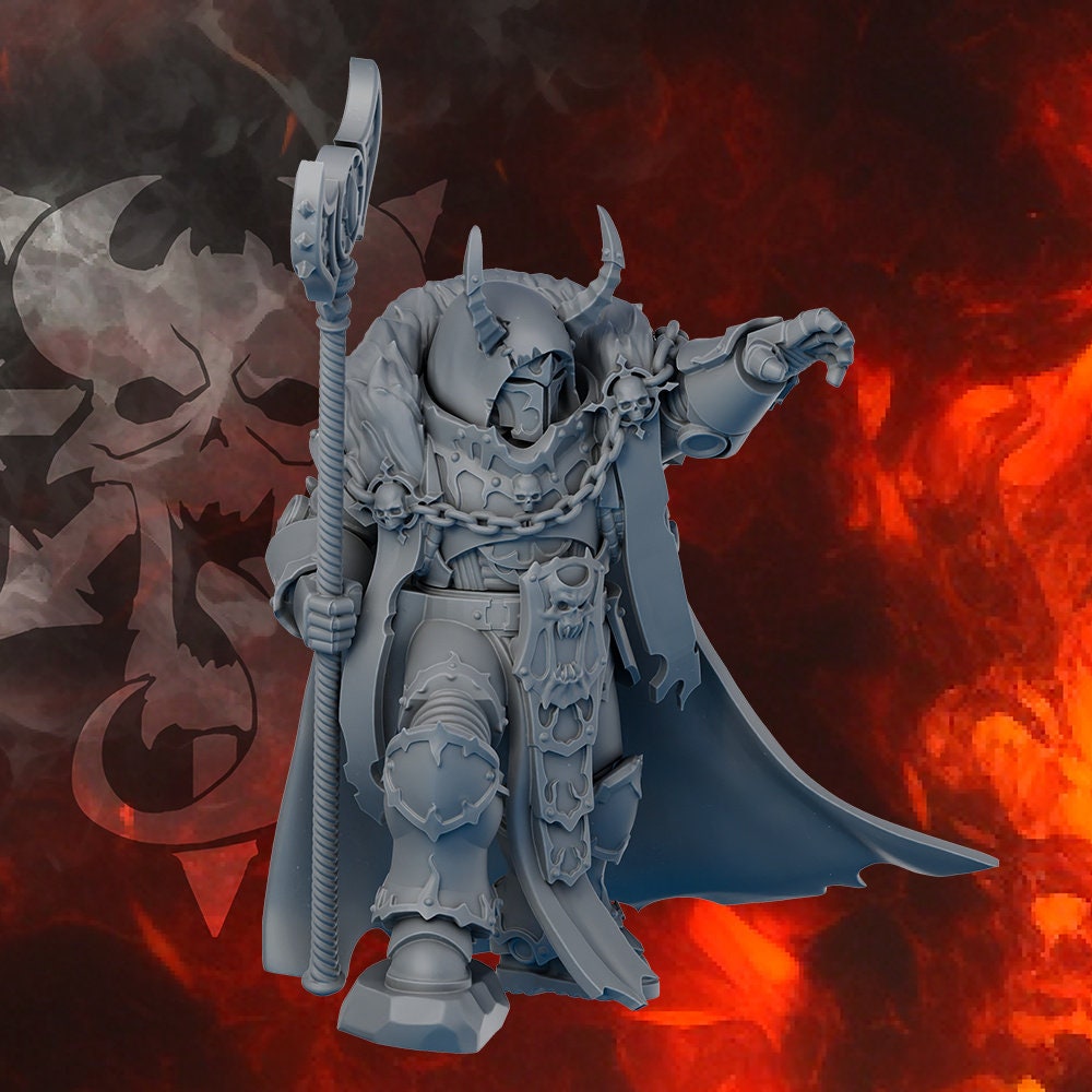Indivisible Legion Gorr The First Traitor by DakkaDakka Miniatures - | Grimdark Future | Space Sci-Fi Knights | Heretic Cultists | Chaos
