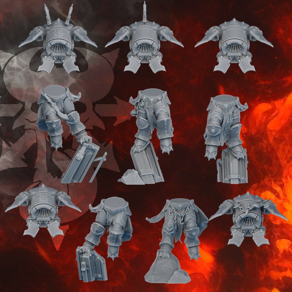 Indivisible Legion Dismembers Squad by DakkaDakka Miniatures - | Grimdark Future | Space Sci-Fi Knights | Heretic Cultists | Chaos