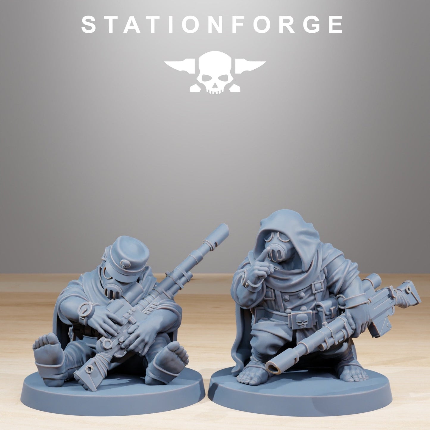 GrimGuard Skulldarts (Set of 10) + Base(s) by StationForge - | Imperial Guard | Death Division | Death Korps | Grimdark Future | Miniatures