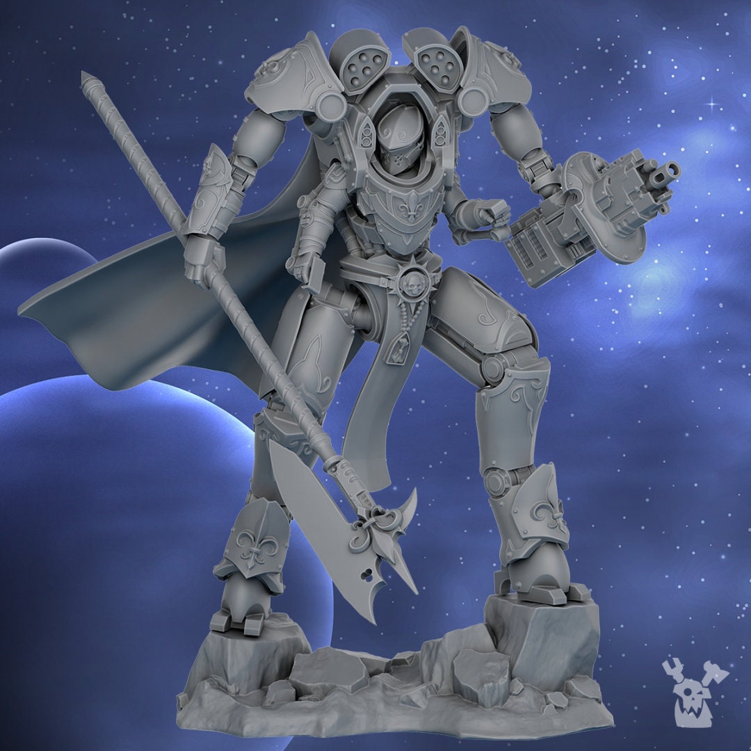 Commander Scythe In Exosuit by DakkaDakka Miniatures - Grimdark Future | Sororitas | Sisters | Nuns | Silence | Angels | Gothic | Adepta