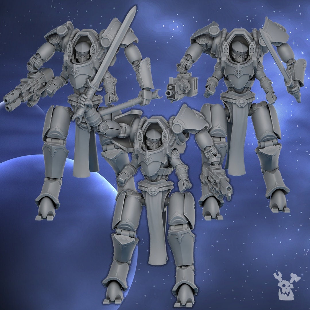 Exosuit Squad (Set of 3) by DakkaDakka Miniatures - Grimdark Future | Sororitas | Sisters | Nuns | Silence | Angels | Gothic | Adepta