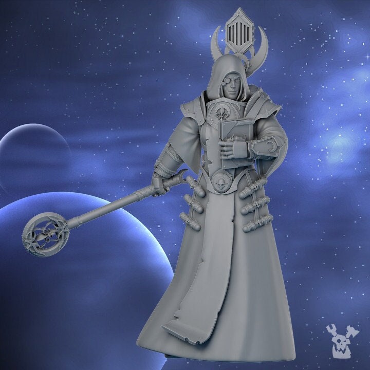 Star Scroll Keeper by DakkaDakka Miniatures - Grimdark Future | Sororitas | Sisters | Nuns | Silence | Angels | Gothic | Adepta