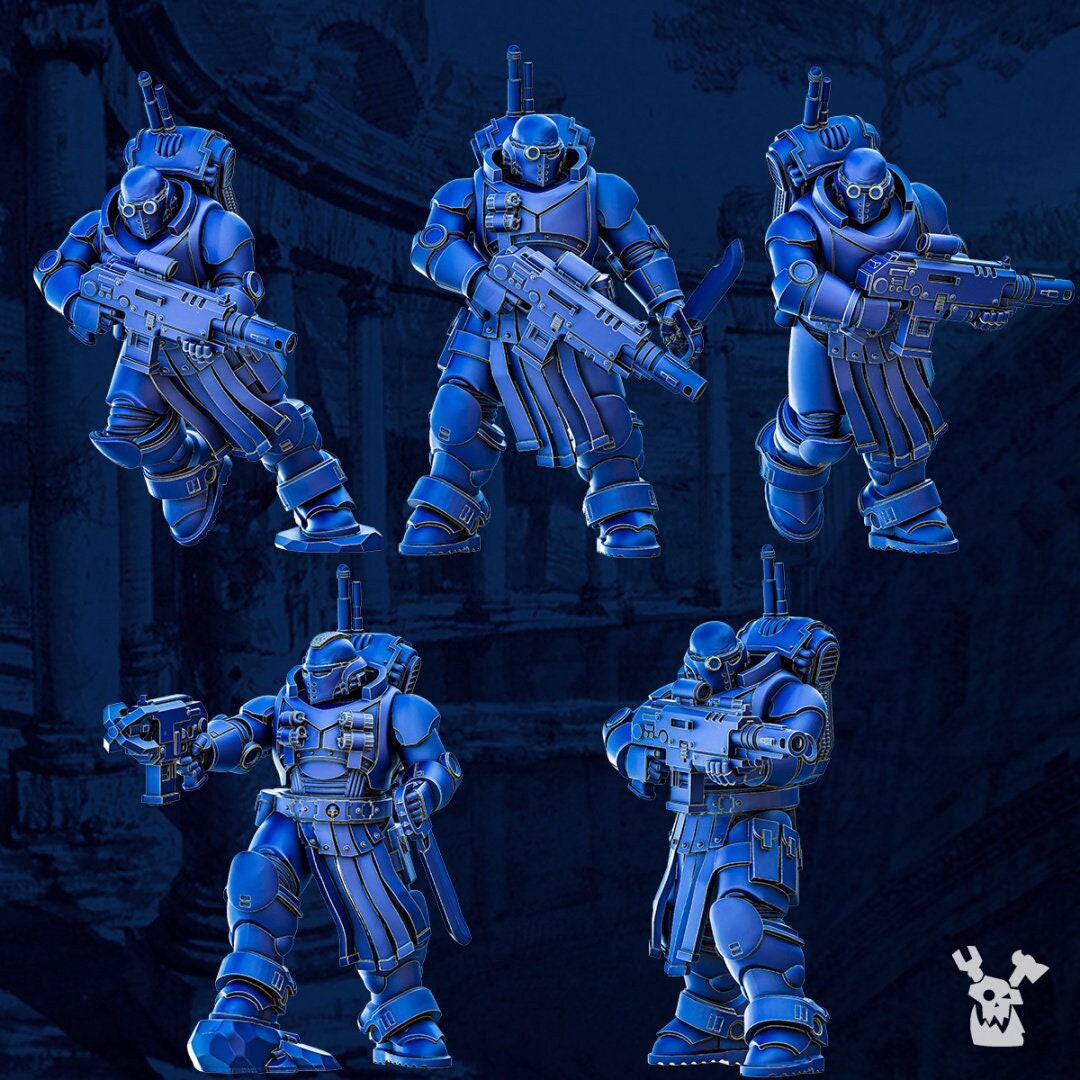 Legio Prima Victrix - Princeps Tacet Vestiga Squad (Set of 5) by DakkaDakka Miniatures - Grimdark | Sci-fi Future | Ultra Space