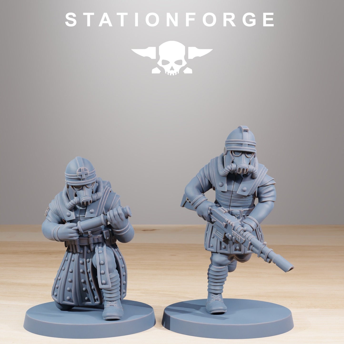 GrimGuard Vexilatio (Set of 12) + Base(s) by Station Forge Miniatures - Grimdark Future | Astra Militarum | Imperial Guard | Death Division