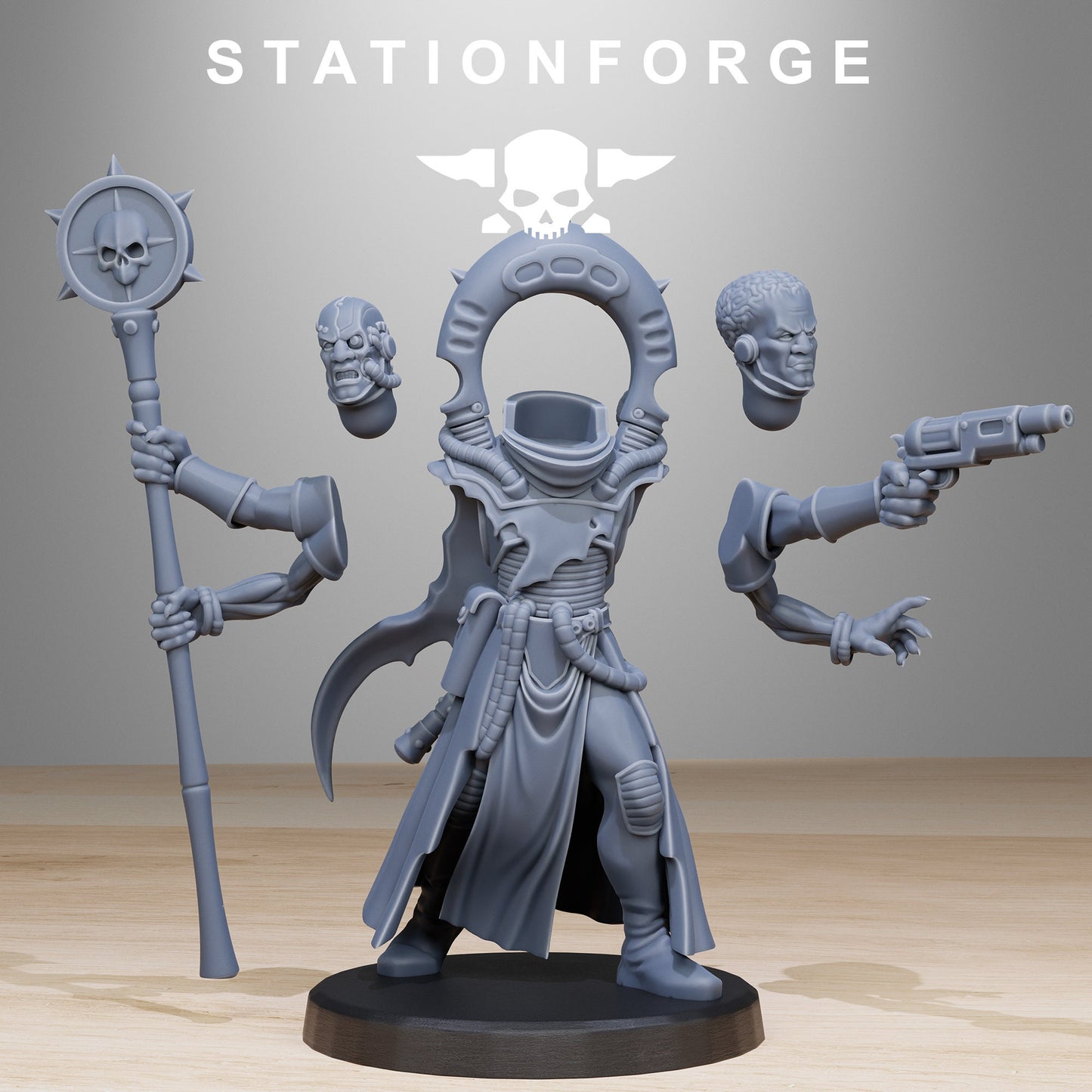 Xentari Cultist 12K | 16K UHD by StationForge Miniatures - | Grimdark | Xenos | Alien | Neuro | Psyker | Synapse | Shadows In the Warp