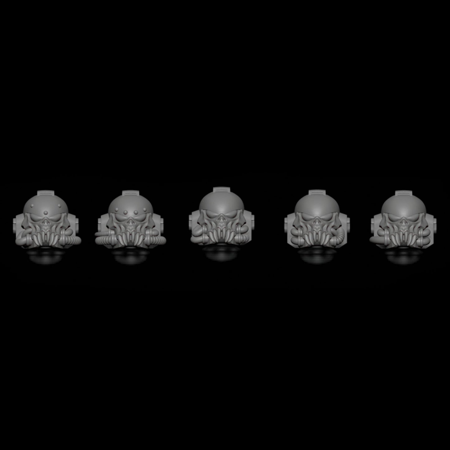 Vampiric Knights Scout Heads (Set of 5) [BlackRose Miniatures]