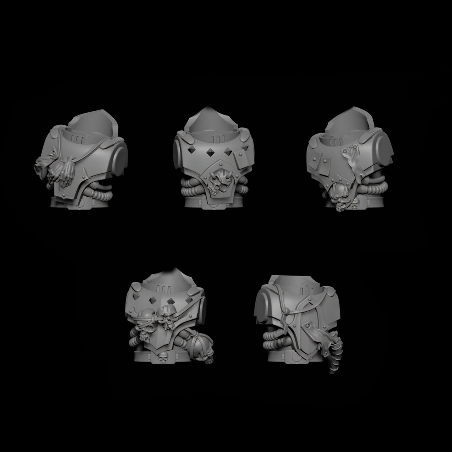 Vampiric Knight Body #2 (Set of 5) [BlackRose Miniatures]