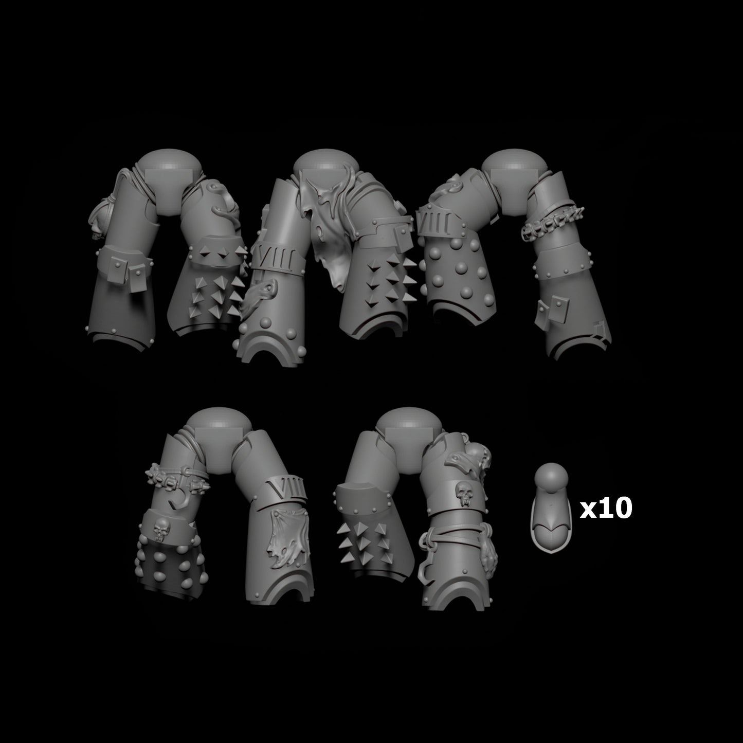 Vampiric Knight Legs #1 (Set of 5) [BlackRose Miniatures]