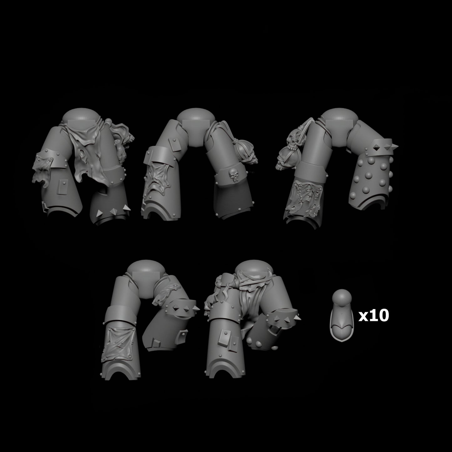 Vampiric Knight Legs #2 (Set of 5) [BlackRose Miniatures]