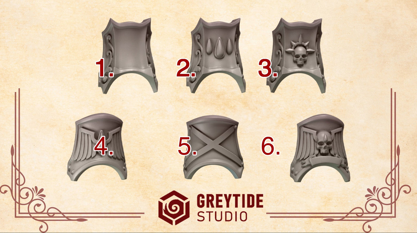 Crimson Lords Greaves (Set of 6) [Greytide Studio]