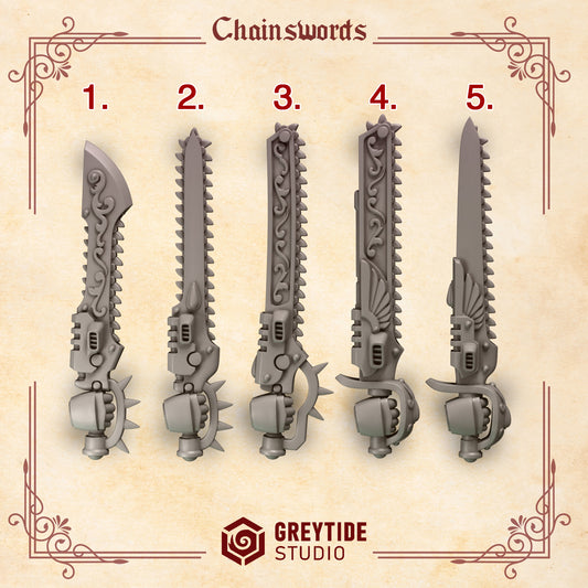 Crimson Lords Chain Swords (Set of 5) [Greytide Studio]