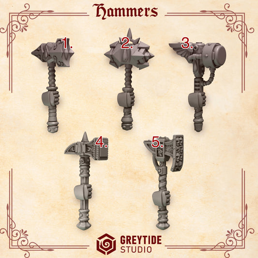Crimson Lords Hammers (Set of 5) [Greytide Studio]