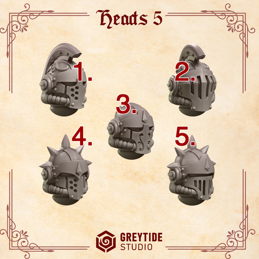 Crimson Lords Heads Ver.5 (Set of 5) [Greytide Studio]
