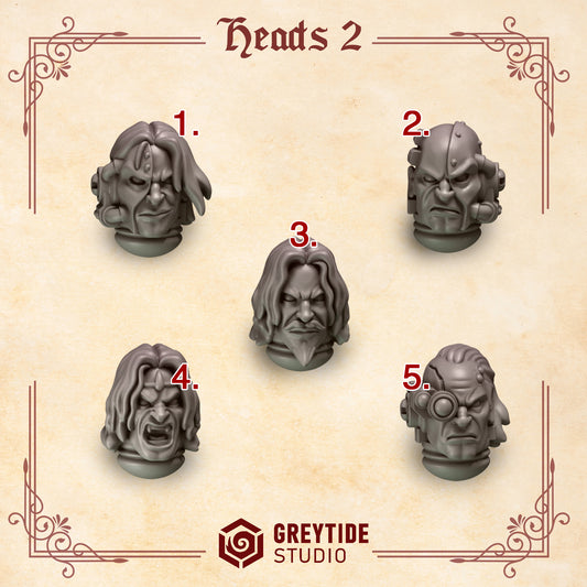 Crimson Lords Heads Ver.2 (Set of 5) [Greytide Studio]