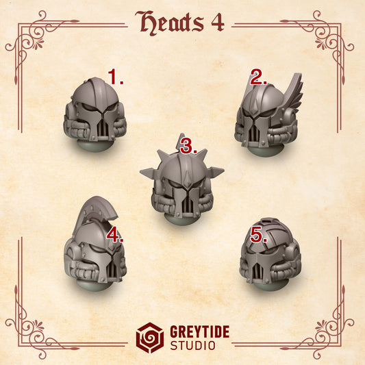 Crimson Lords Heads Ver.4 (Set of 5) [Greytide Studio]
