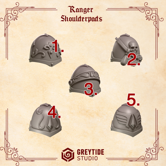 Crimson Lords Rangers Shoulderpads (Set of 5) [Greytide Studio]