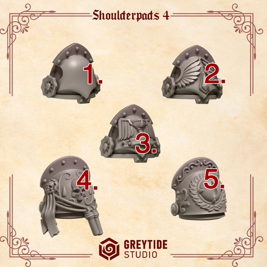 Crimson Lords Shoulderpads Heralds Wrath (Set of 5) [Greytide Studio]