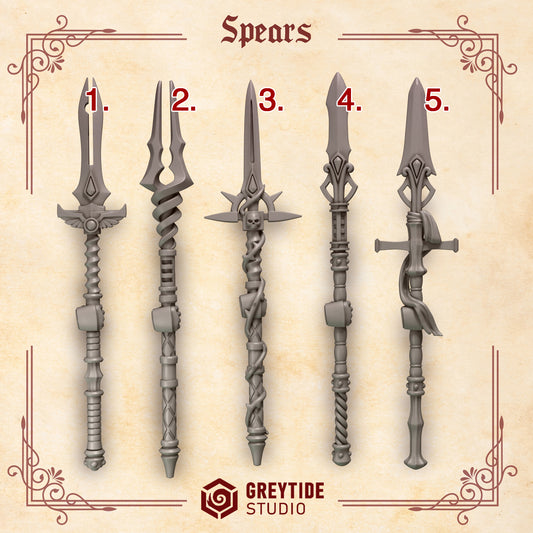 Crimson Lords Spears (Set of 5) [Greytide Studio]