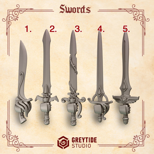 Crimson Lords Swords (Set of 5) [Greytide Studio]
