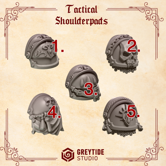 Crimson Lords Tactical Shoulders (Set of 5) [Greytide Studio]