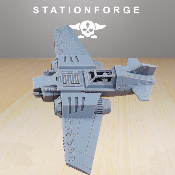 GrimGuard SF-19A Fighter Plane by Station Forge Miniatures