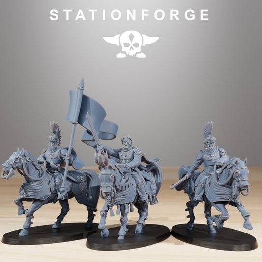 National Guard Cavalry Commanders - 3 Modular Miniatures - 8K Resolution by Station Forge