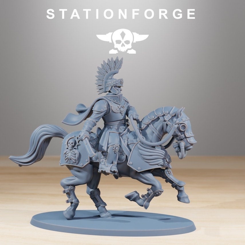 National Guard Cavalry Commanders - 3 Modular Miniatures - 8K Resolution by Station Forge