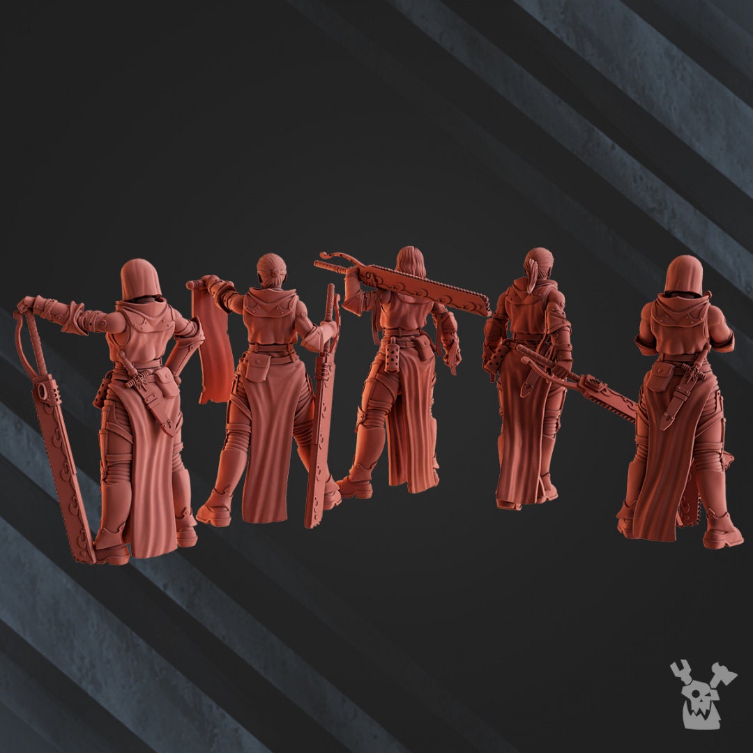 Poenitentiam Battle Sisters (Set of 5) | OFFICIAL PREMIUM 8K RESOLUTION Miniatures by Dakka Dakka