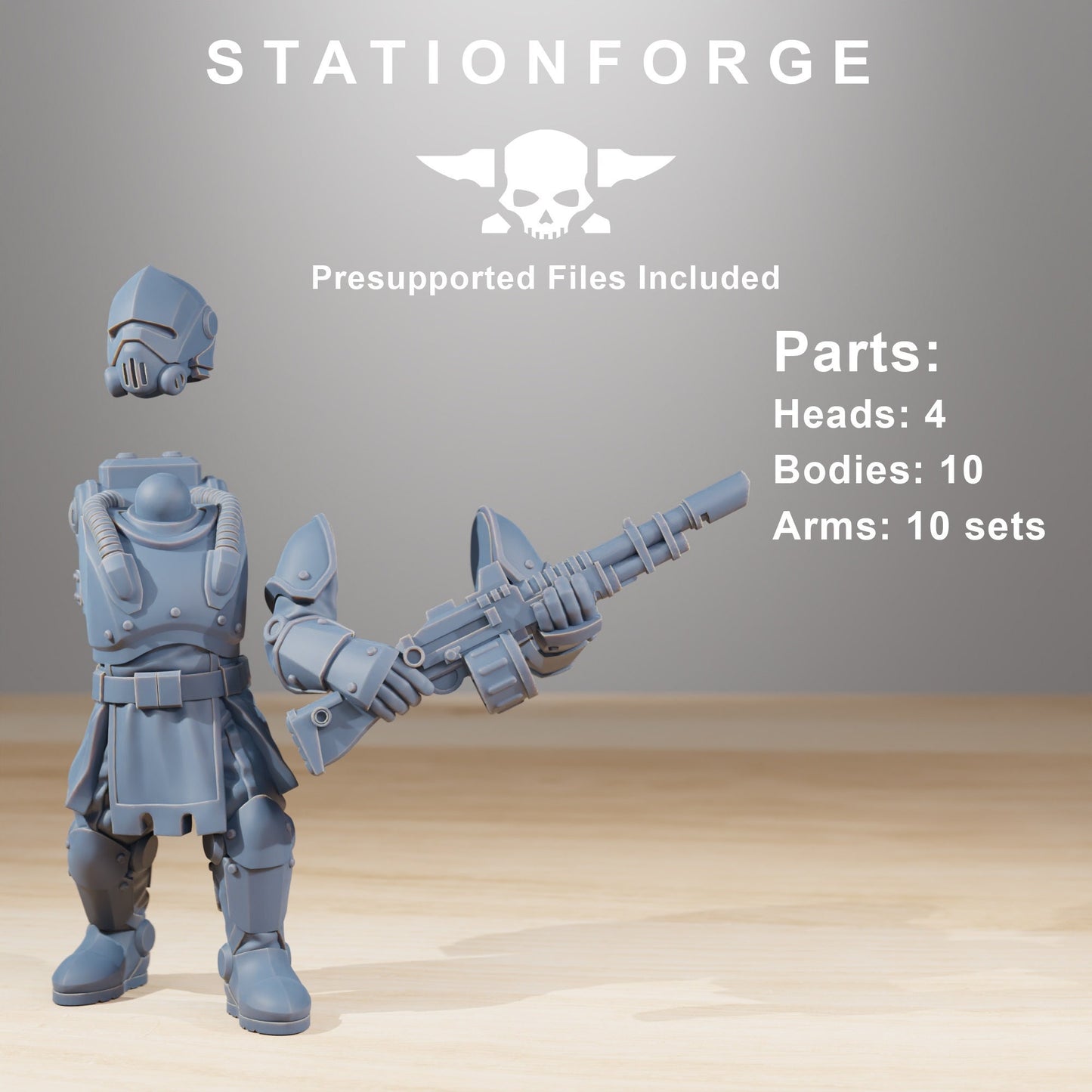 RoyalGuard Infantry Builders Kit (Set of 10) | High Detail 8K Resolution 3D Print | Grimdark Future Fantasy | by StationForge