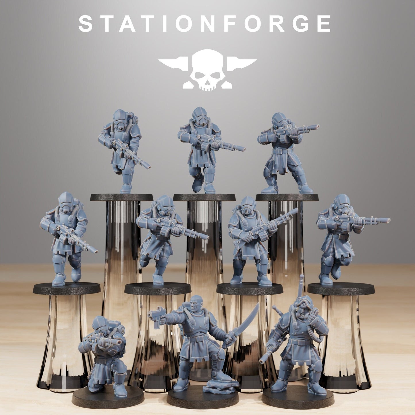 RoyalGuard Infantry Builders Kit (Set of 10) | High Detail 8K Resolution 3D Print | Grimdark Future Fantasy | by StationForge