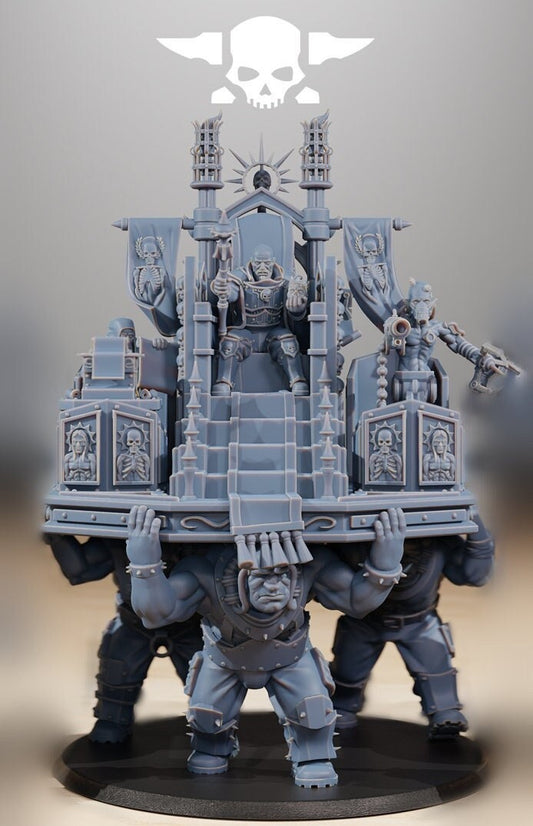 National Guard Royal Throne by StationForge Miniatures - Grimdark Future | Imperial | Royal | Guardsmen | Veterans | Inquisitors | Soldiers