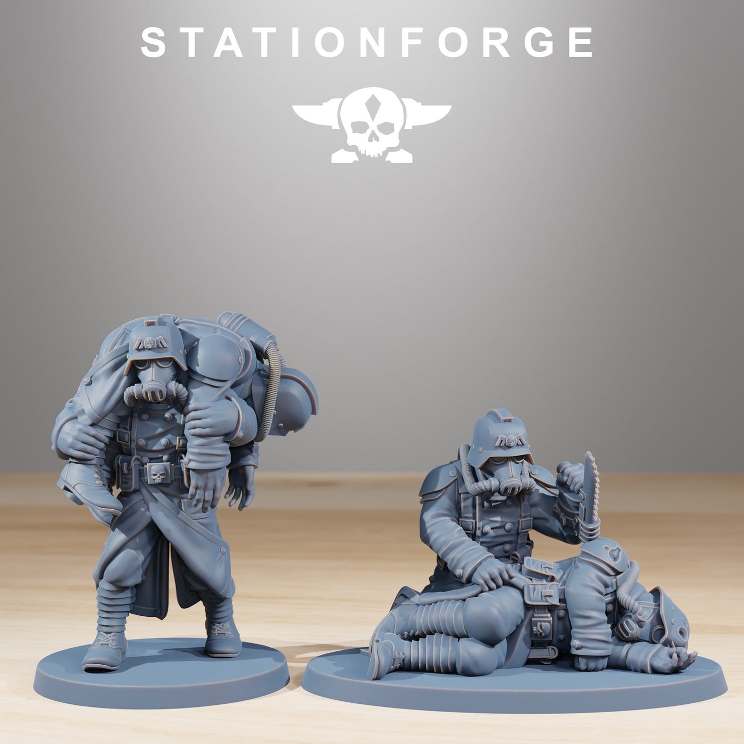 GrimGuard The Fallen (Set of 16) by StationForge Miniatures - Grimdark Future | Guardsmen | Fallen Soldiers | Death Division | Imperial