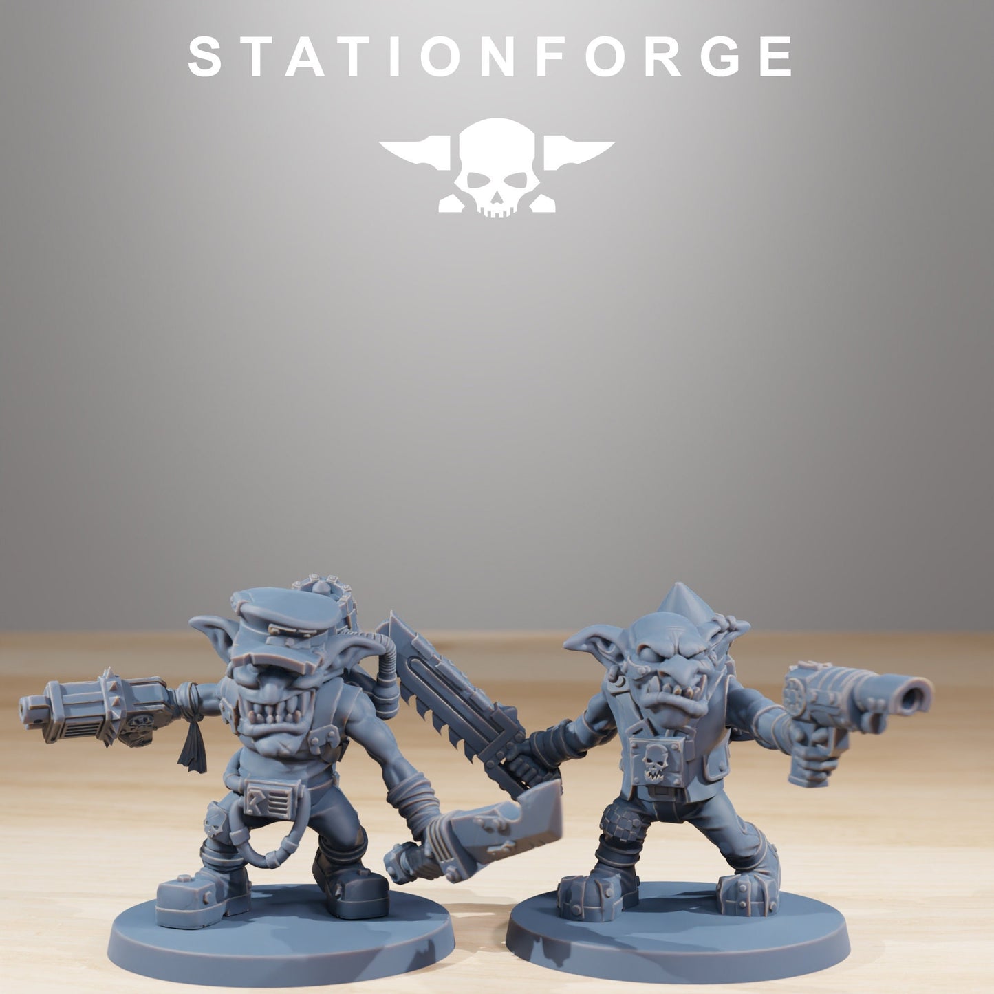 Gobs Jetsters (Set of 10) + Base(s) by StationForge | 8K Resin Printed Miniatures | Grimdark | Space Orks | Greenskins | Orc | Goblins