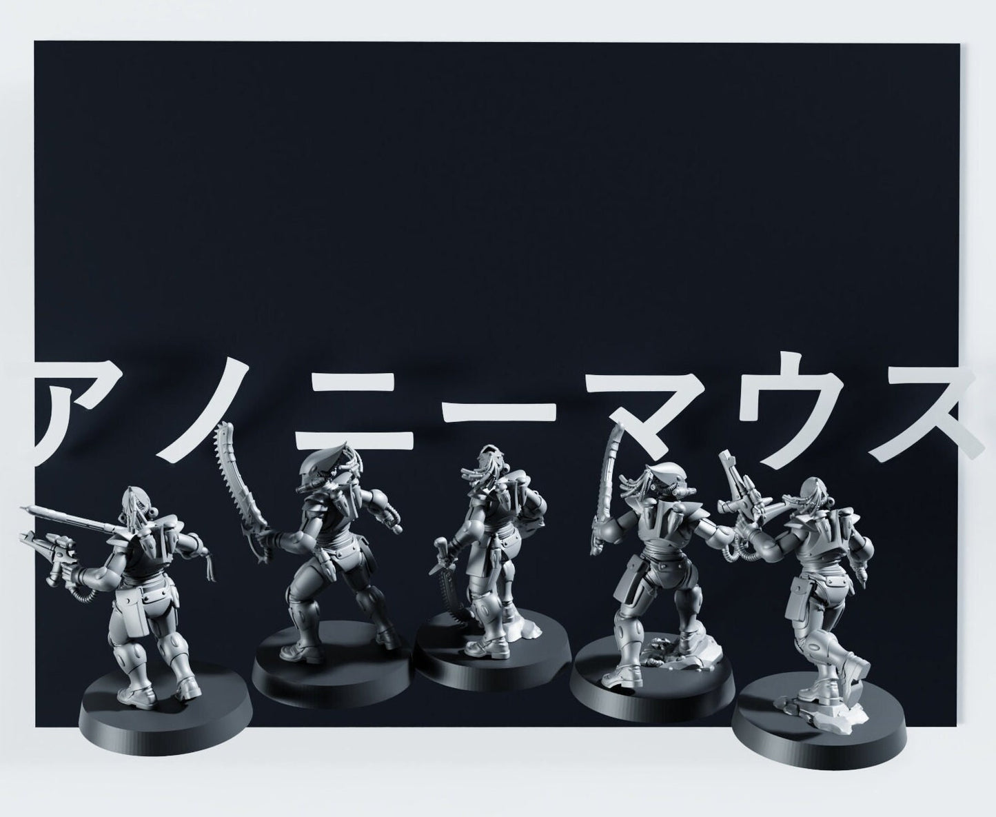 Dust Pythons Squad (Set of 5) + Base(s) by アノニーマウス Miniatures