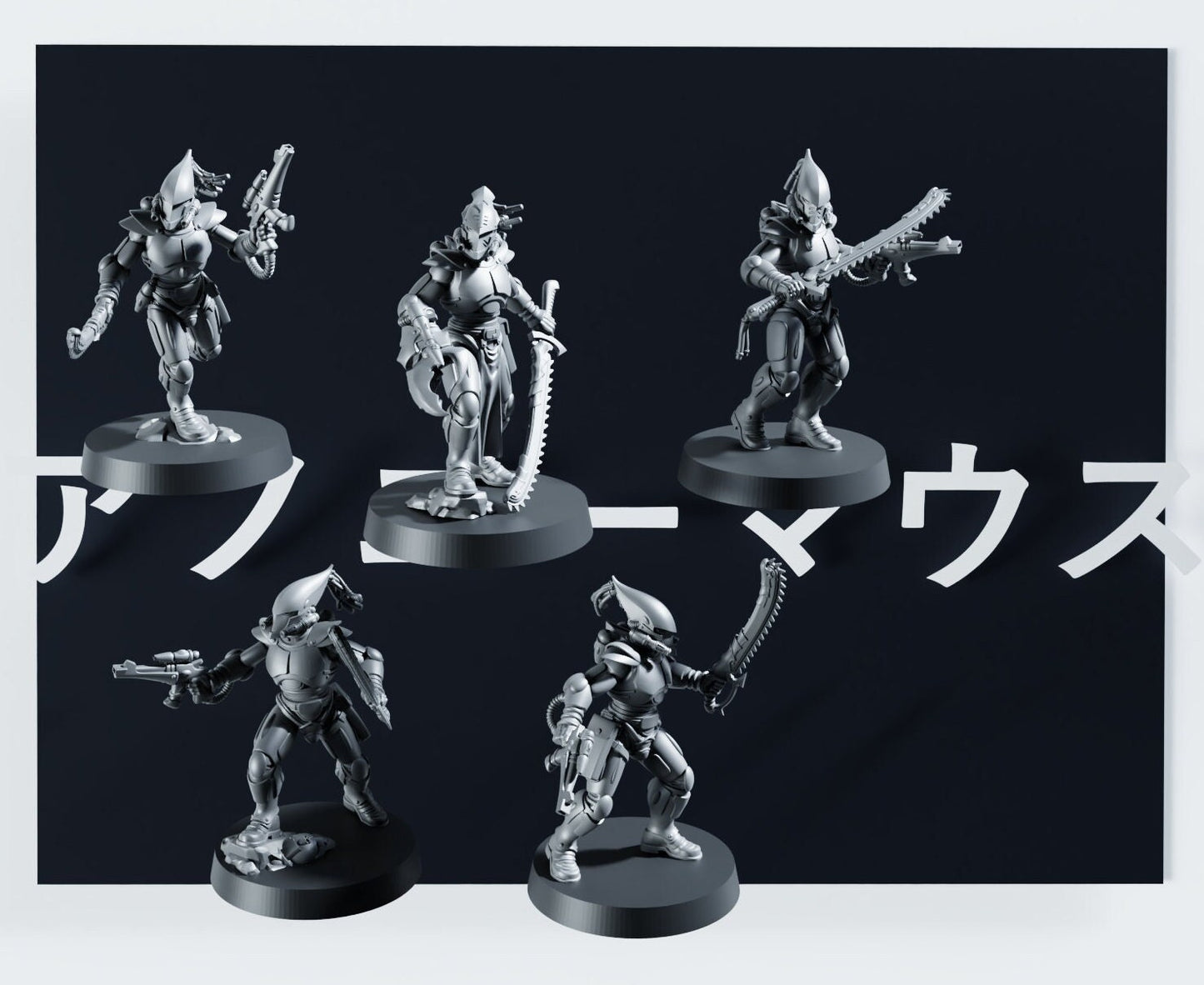 Dust Pythons Squad (Set of 5) + Base(s) by アノニーマウス Miniatures