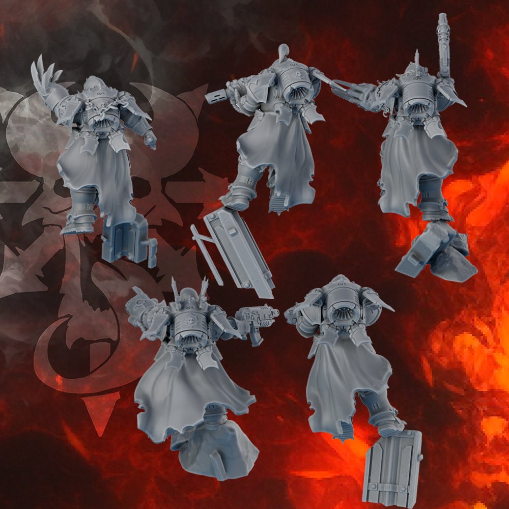 Indivisible Legion Dismembers Squad by DakkaDakka Miniatures - | Grimdark Future | Space Sci-Fi Knights | Heretic Cultists | Chaos