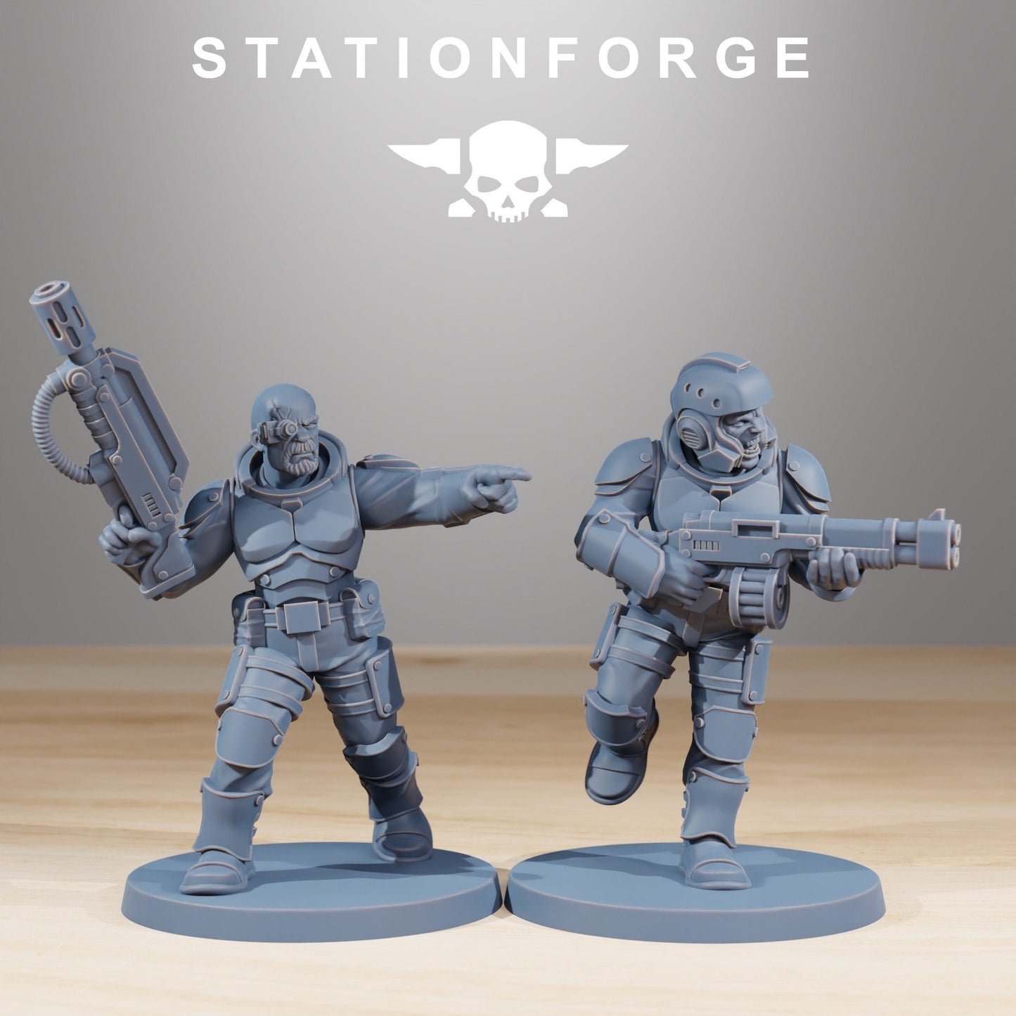 Vaskar Infantry Builder Kit (Set of 12) by StationForge - | Imperial Guard | Death Division | Imperium | Scions | Commandos | Catachans