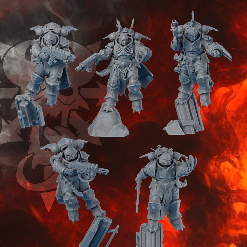 Indivisible Legion Dismembers Squad by DakkaDakka Miniatures - | Grimdark Future | Space Sci-Fi Knights | Heretic Cultists | Chaos