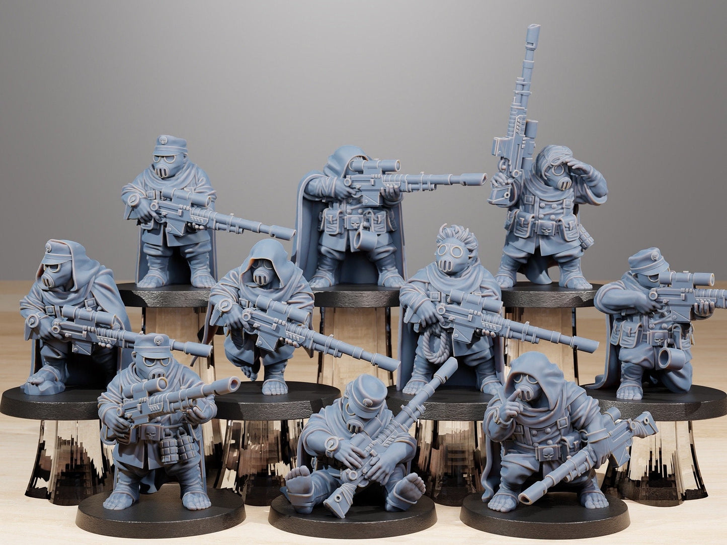 GrimGuard Skulldarts (Set of 10) + Base(s) by StationForge - | Imperial Guard | Death Division | Death Korps | Grimdark Future | Miniatures