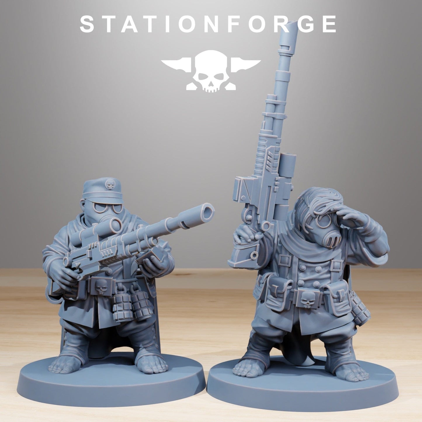 GrimGuard Skulldarts (Set of 10) + Base(s) by StationForge - | Imperial Guard | Death Division | Death Korps | Grimdark Future | Miniatures