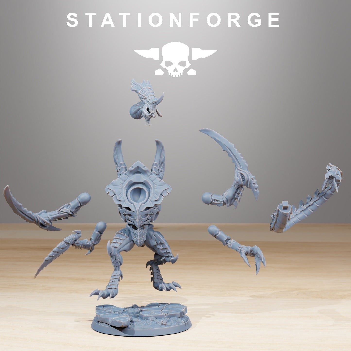 Xenarid Nyxar Predator + Base(s) by StationForge - Xenos | Alien | Prime | Gaunts | Hive Lord | Leviathan | Neurotyrant | Screamer