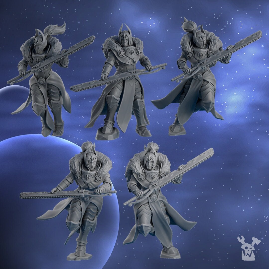 Moon Blades (Set of 5) by DakkaDakka Miniatures - Grimdark Future | Adepta Sororitas | Silence | Battle Angels | Gothic Nuns |
