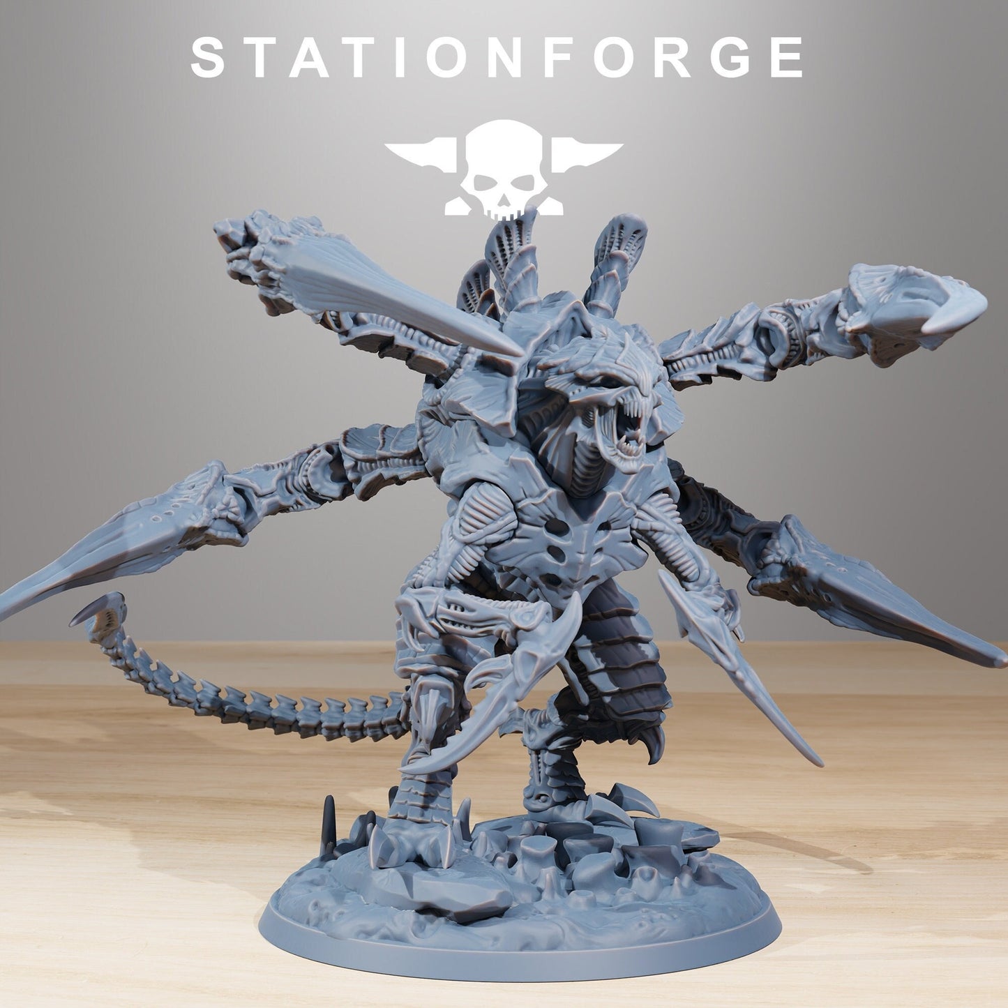 Xenarid Ravage Howler + Base(s) by StationForge - Xenos | Alien | Prime | Gaunts | Hive Lord | Leviathan | Neurotyrant | Screamer