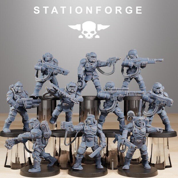Vaskar Commandos (Set of 10) by StationForge - | Imperial Guard | Death Division | Imperium | Scions | Commandos | Catachans